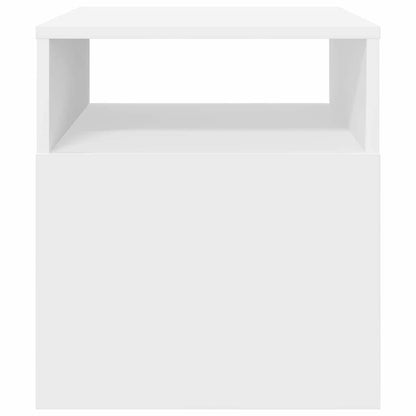End Table White 40.5 x 40 x 45 cm Engineered Wood