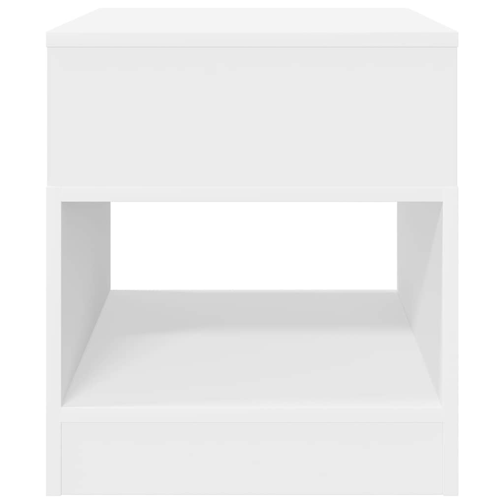 End Table 2 pcs White 40.5 x 40 x 45 cm Engineered Wood