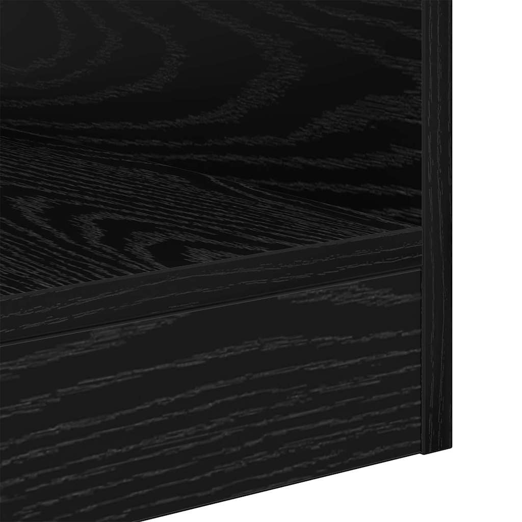 End Table Black Oak 40.5 x 40 x 45 cm Engineered Wood