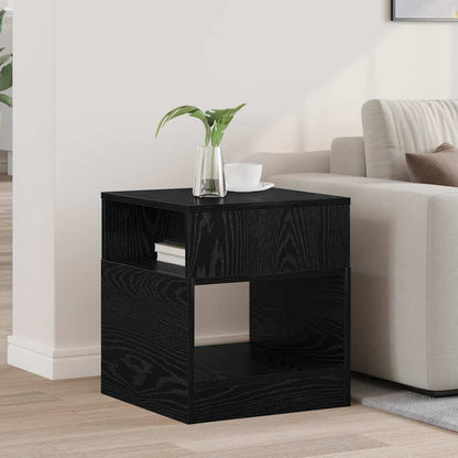 End Table Black Oak 40.5 x 40 x 45 cm Engineered Wood