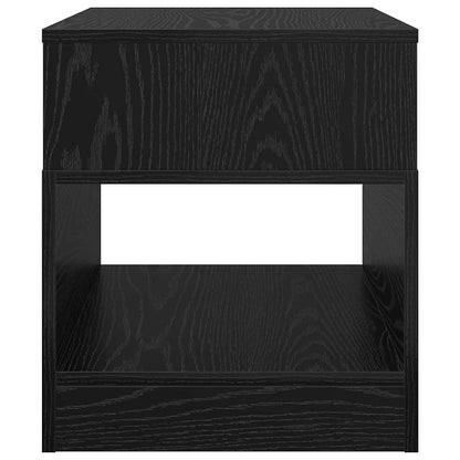 End Table Black Oak 40.5 x 40 x 45 cm Engineered Wood