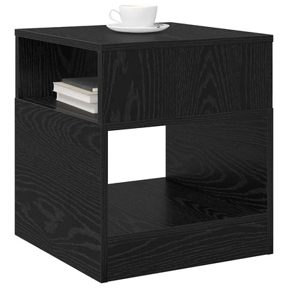End Table Black Oak 40.5 x 40 x 45 cm Engineered Wood