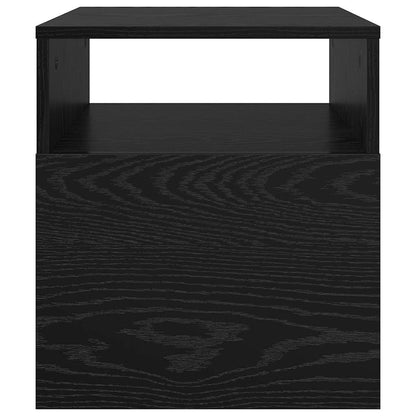 End Table Black Oak 40.5 x 40 x 45 cm Engineered Wood
