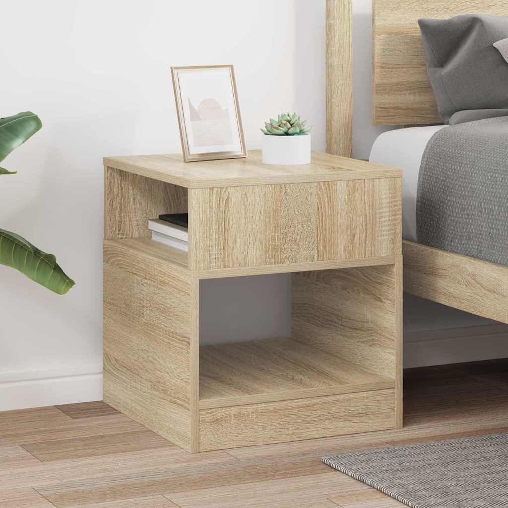 End Table Sonoma Oak 40.5 x 40 x 45 cm Engineered Wood
