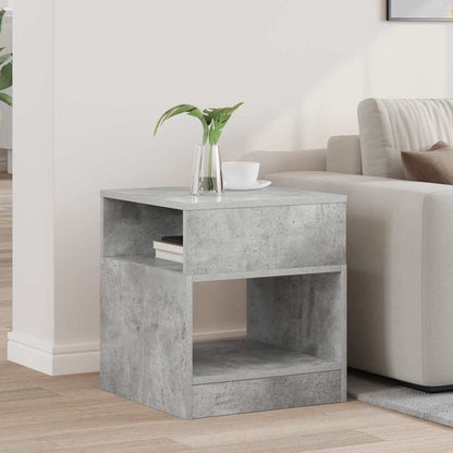 End Table Concrete Grey 40.5 x 40 x 45 cm Engineered Wood