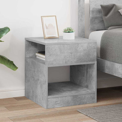 End Table Concrete Grey 40.5 x 40 x 45 cm Engineered Wood