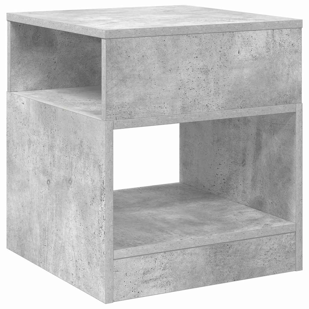 End Table Concrete Grey 40.5 x 40 x 45 cm Engineered Wood