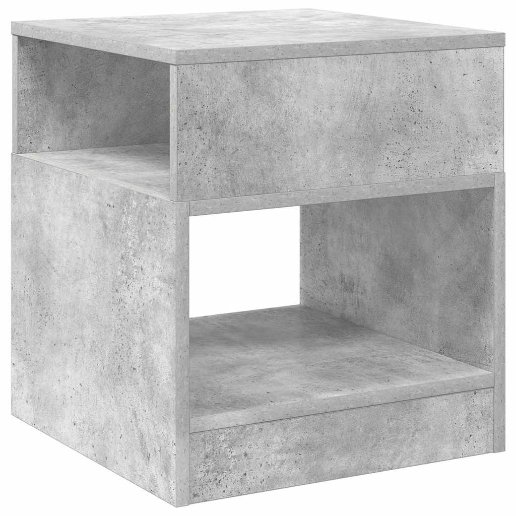 End Table Concrete Grey 40.5 x 40 x 45 cm Engineered Wood