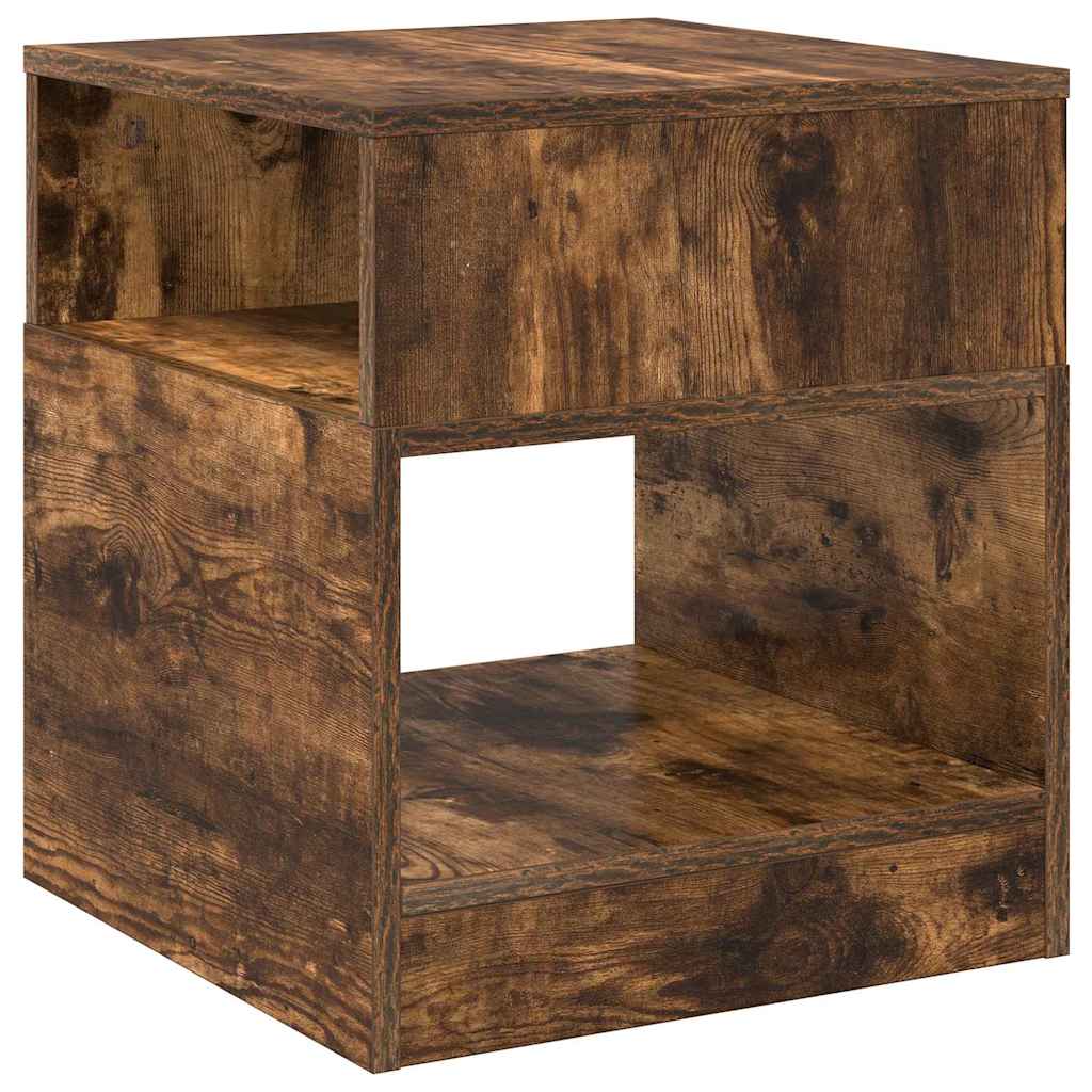 End Table Smoked Oak 40.5 x 40 x 45 cm Engineered Wood