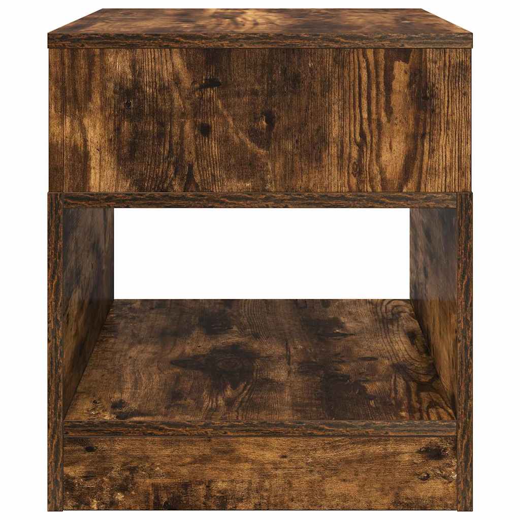 End Table Smoked Oak 40.5 x 40 x 45 cm Engineered Wood