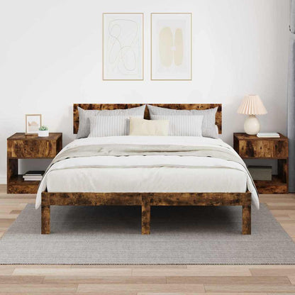 End Table 2 pcs Smoked Oak 40.5 x 40 x 45 cm Engineered Wood