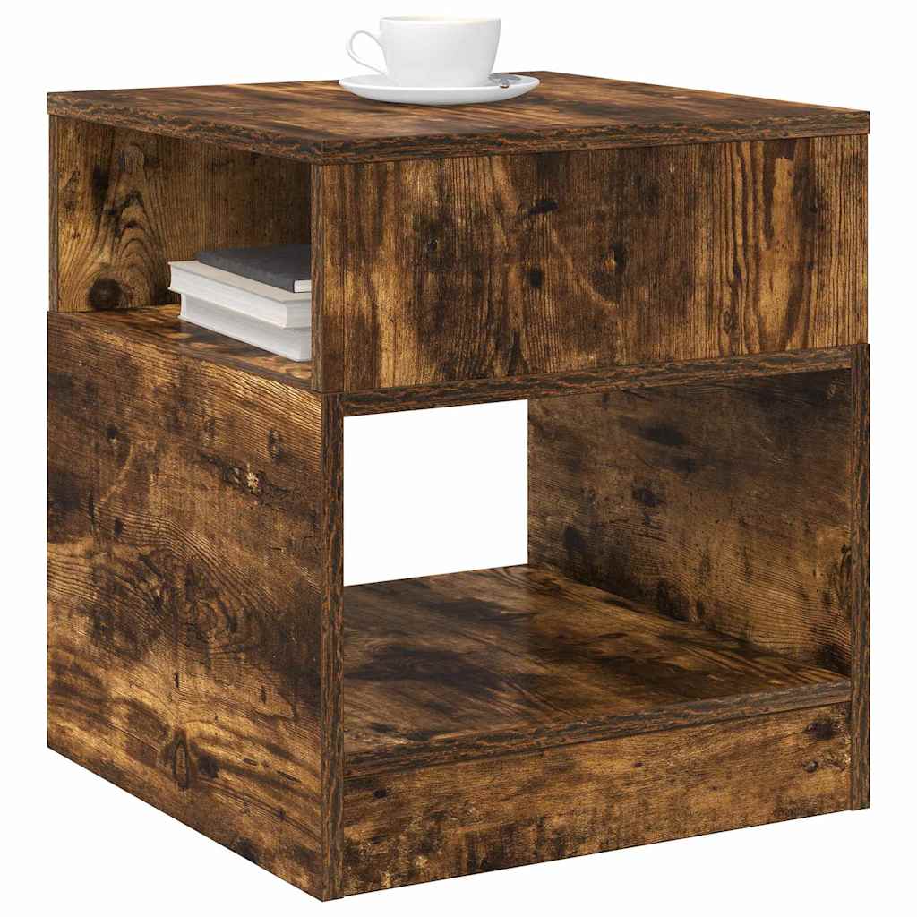 End Table 2 pcs Smoked Oak 40.5 x 40 x 45 cm Engineered Wood