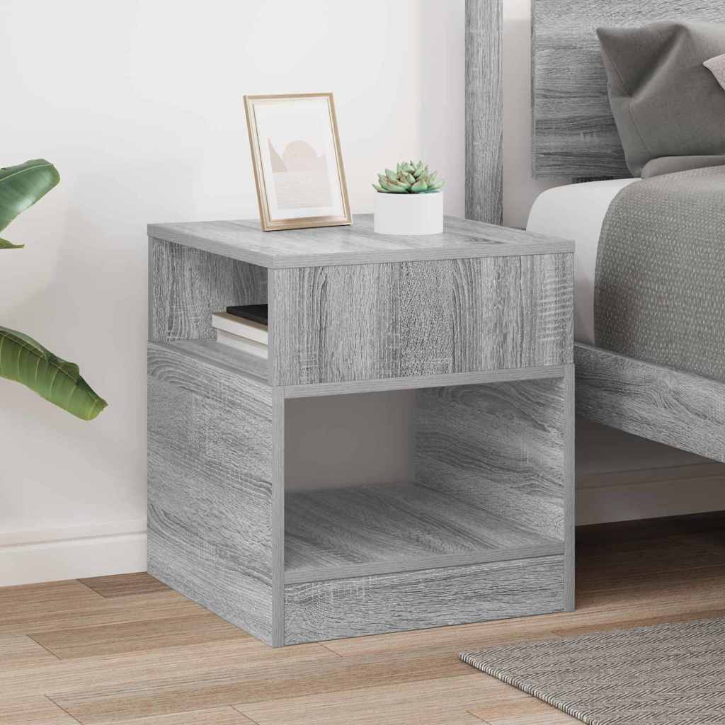 End Table Grey Sonoma 40.5 x 40 x 45 cm Engineered Wood