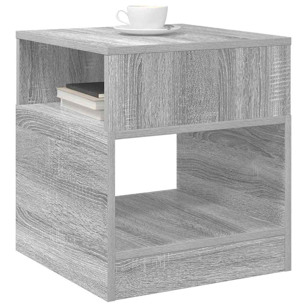 End Table Grey Sonoma 40.5 x 40 x 45 cm Engineered Wood