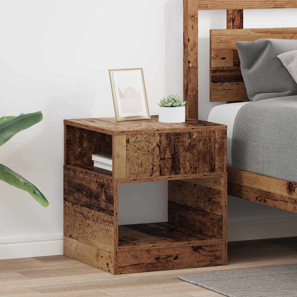End Table 2 pcs Old Wood 40.5 x 40 x 45 cm Engineered Wood