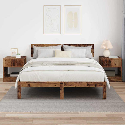 End Table 2 pcs Old Wood 40.5 x 40 x 45 cm Engineered Wood