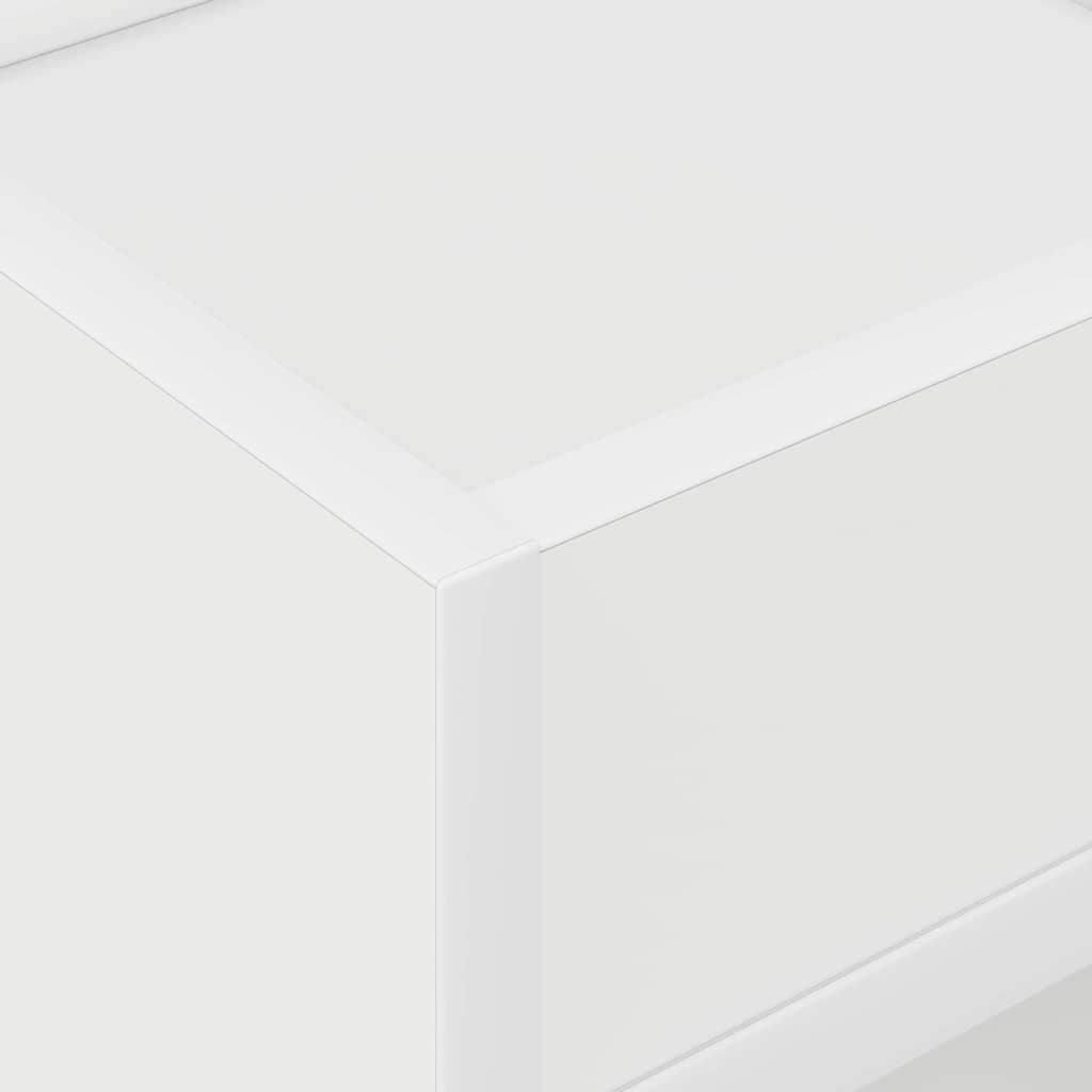 End Table White 30 x 30 x 56 cm Engineered Wood