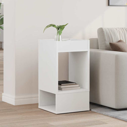 End Table White 30 x 30 x 56 cm Engineered Wood