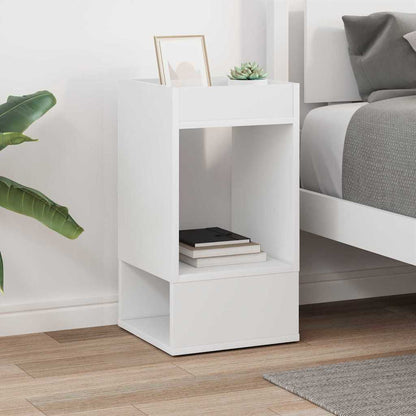 End Table White 30 x 30 x 56 cm Engineered Wood