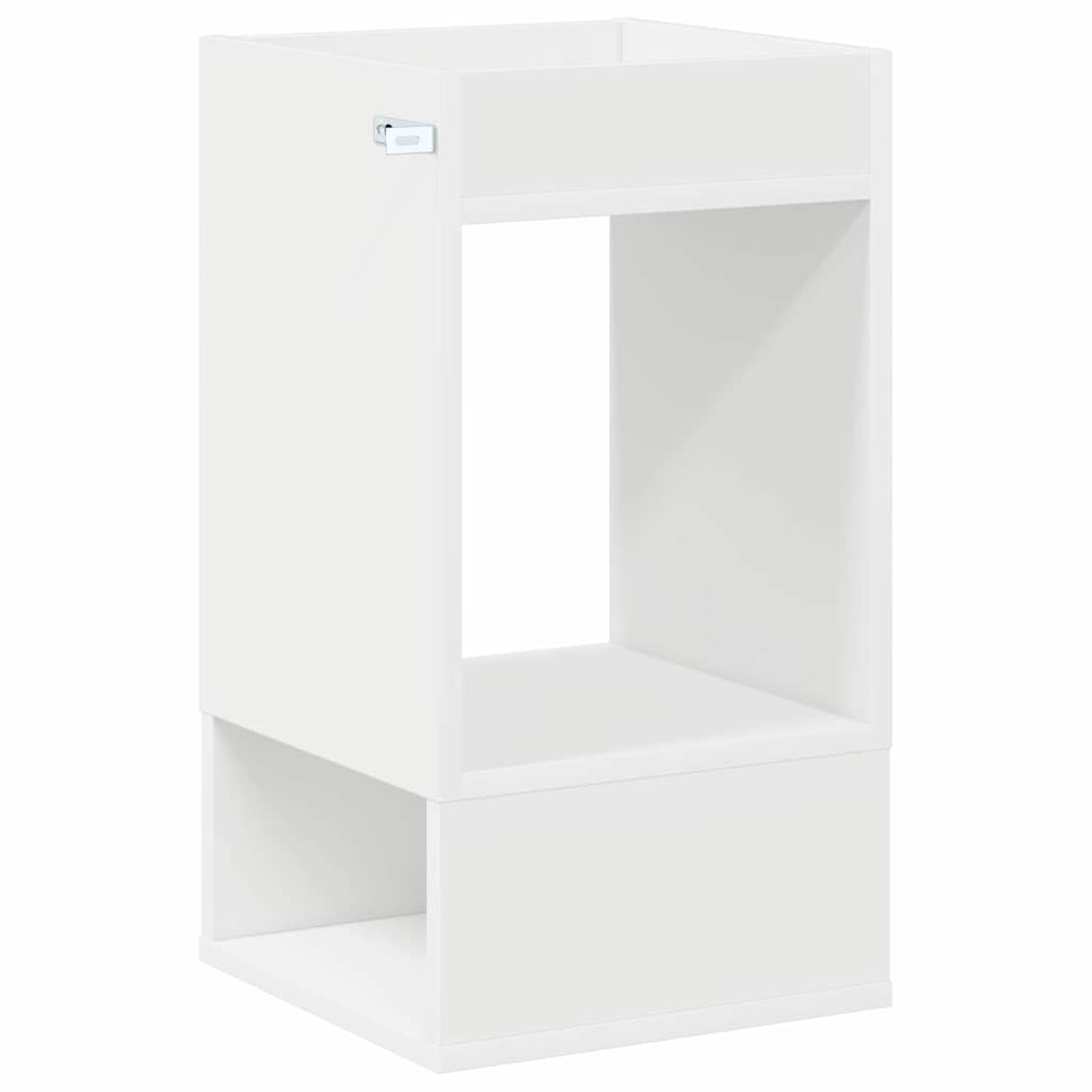 End Table White 30 x 30 x 56 cm Engineered Wood