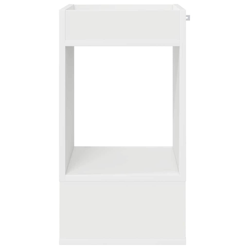 End Table White 30 x 30 x 56 cm Engineered Wood