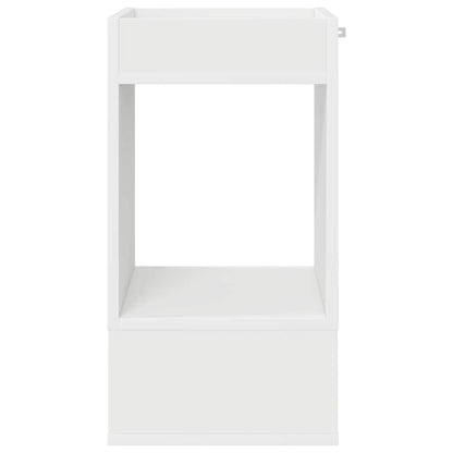 End Table White 30 x 30 x 56 cm Engineered Wood