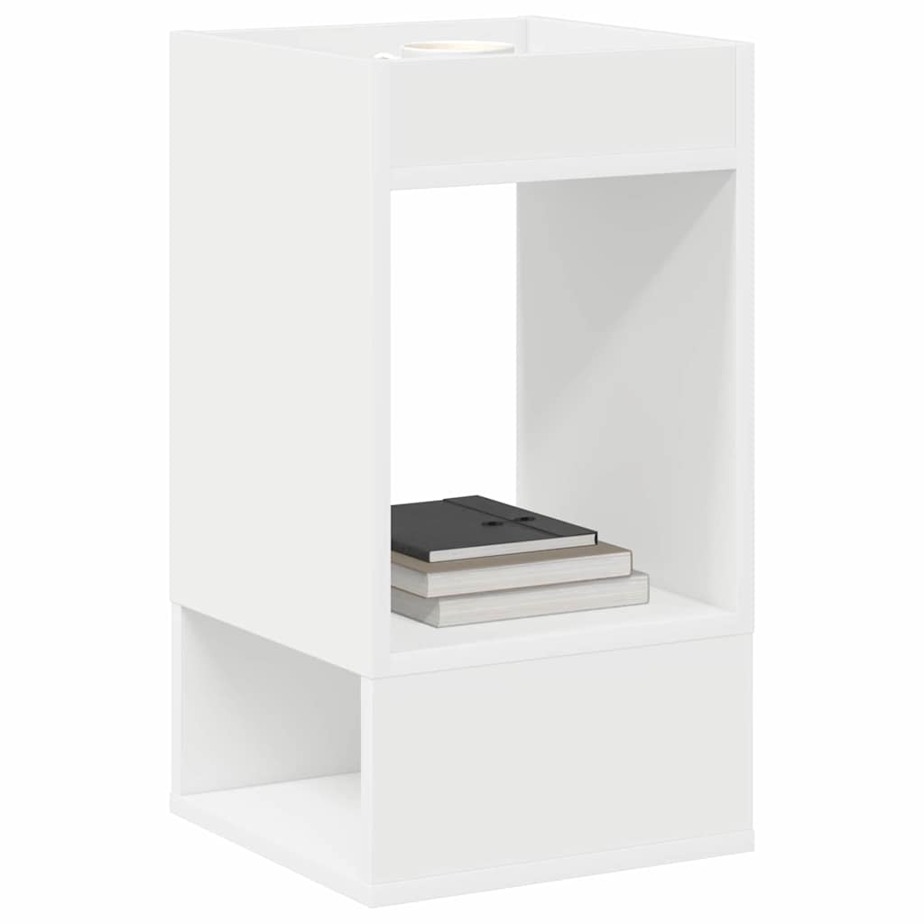 End Table White 30 x 30 x 56 cm Engineered Wood