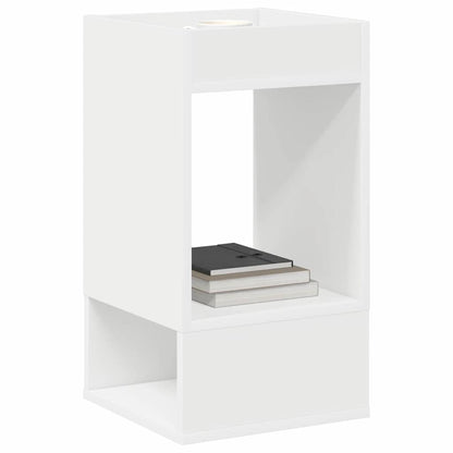 End Table White 30 x 30 x 56 cm Engineered Wood