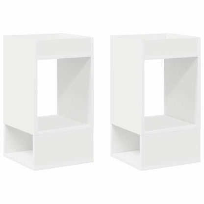 End Table 2 pcs White 30 x 30 x 56 cm Engineered Wood