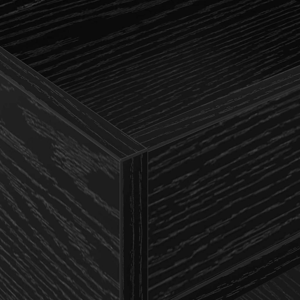 End Table Black Oak 30 x 30 x 56 cm Engineered Wood