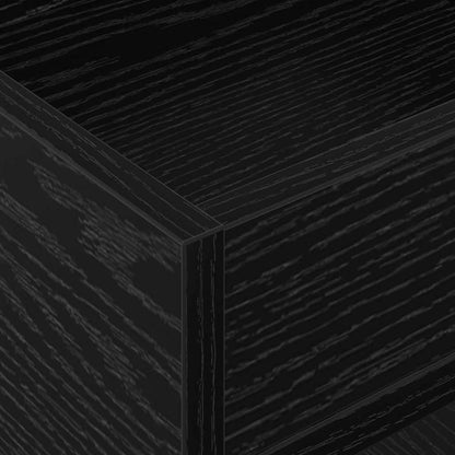 End Table Black Oak 30 x 30 x 56 cm Engineered Wood