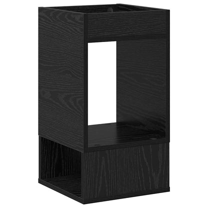 End Table Black Oak 30 x 30 x 56 cm Engineered Wood