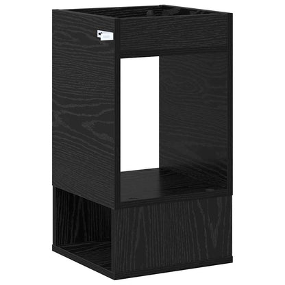 End Table Black Oak 30 x 30 x 56 cm Engineered Wood