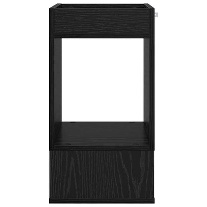 End Table Black Oak 30 x 30 x 56 cm Engineered Wood