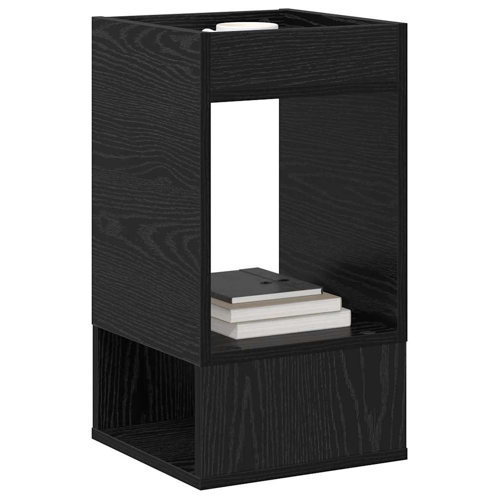 End Table Black Oak 30 x 30 x 56 cm Engineered Wood