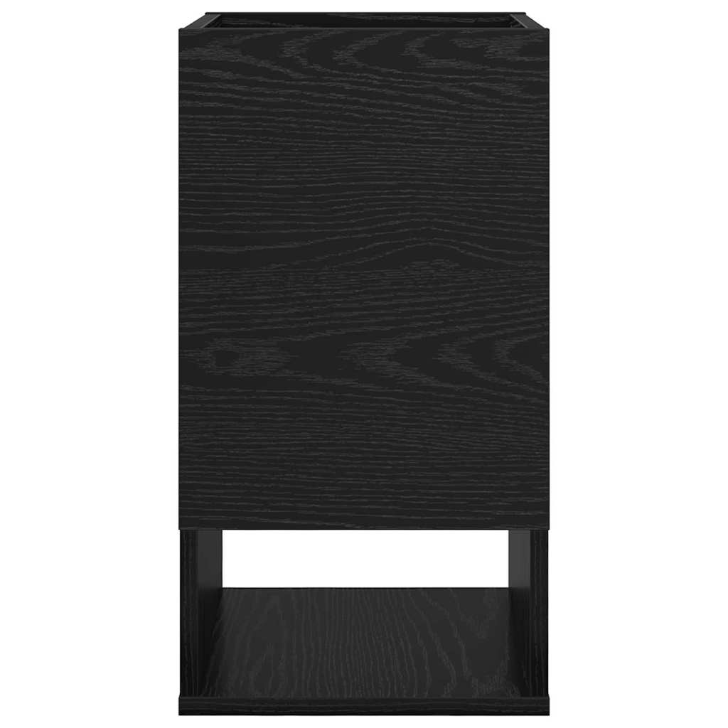 End Table Black Oak 30 x 30 x 56 cm Engineered Wood