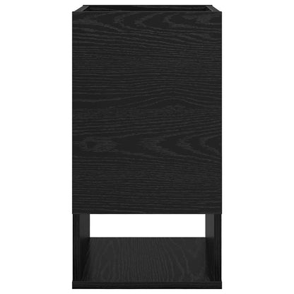 End Table Black Oak 30 x 30 x 56 cm Engineered Wood
