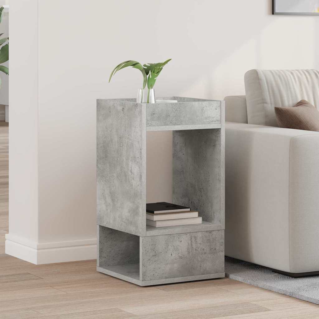 End Table Concrete Grey 30 x 30 x 56 cm Engineered Wood