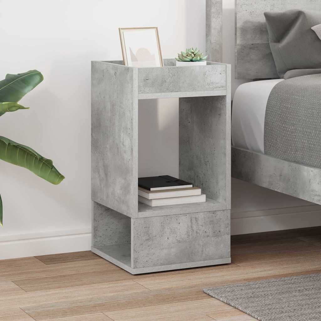 End Table Concrete Grey 30 x 30 x 56 cm Engineered Wood