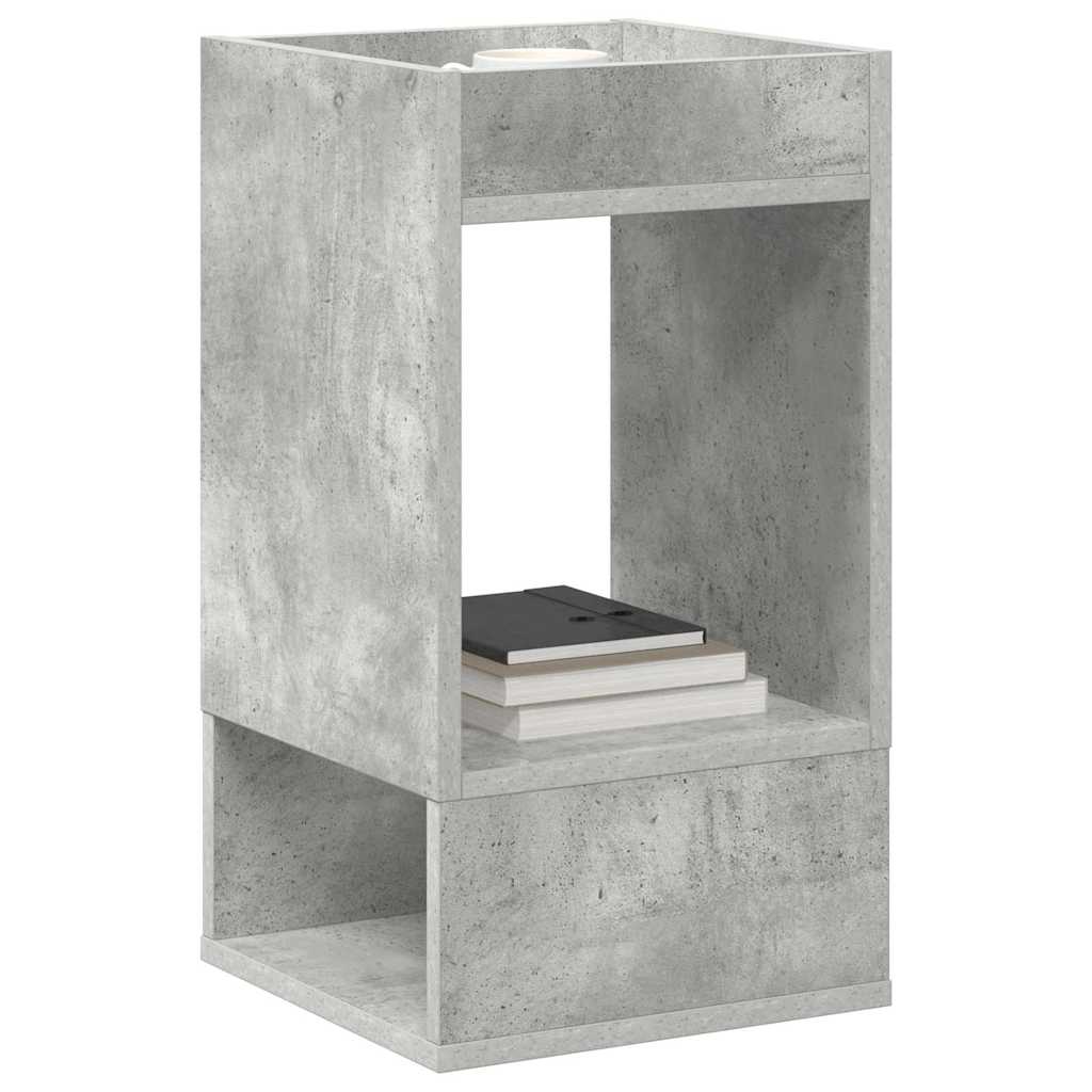 End Table Concrete Grey 30 x 30 x 56 cm Engineered Wood