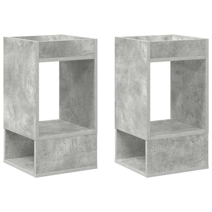 End Table 2 pcs Concrete Grey 30 x 30 x 56 cm Engineered Wood