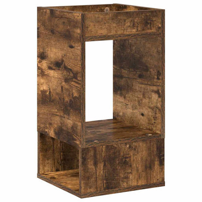 End Table Smoked Oak 30 x 30 x 56 cm Engineered Wood