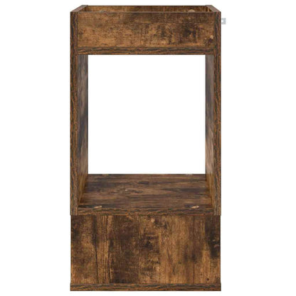 End Table Smoked Oak 30 x 30 x 56 cm Engineered Wood