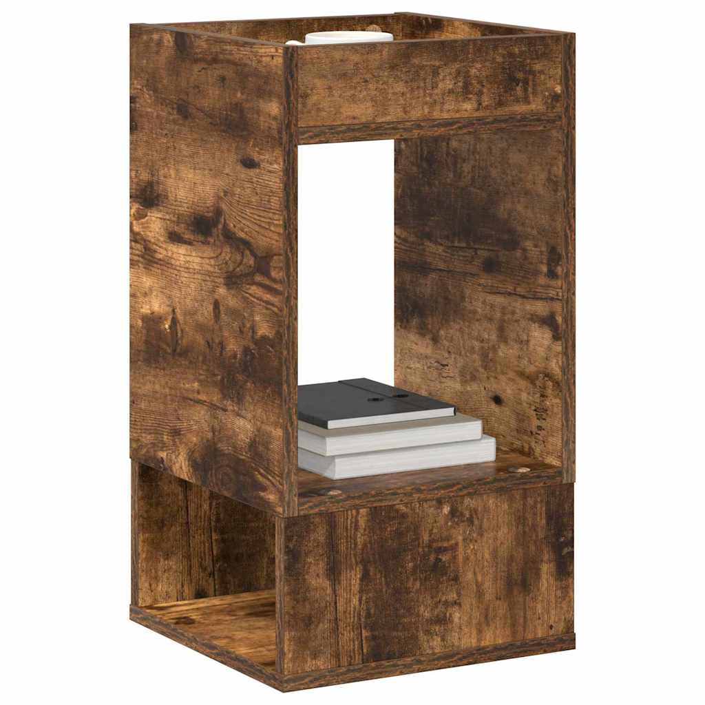 End Table Smoked Oak 30 x 30 x 56 cm Engineered Wood