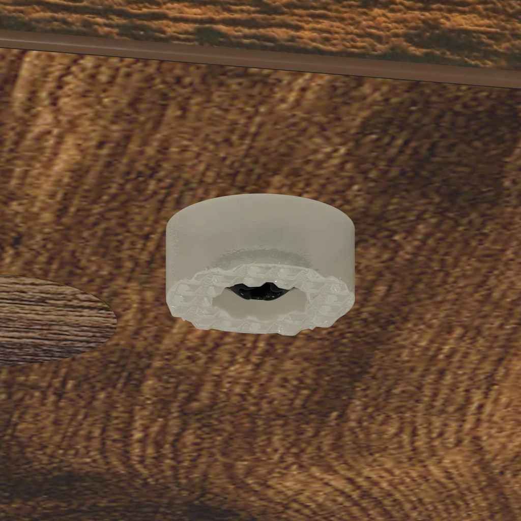 End Table 2 pcs Smoked Oak 30 x 30 x 56 cm Engineered Wood