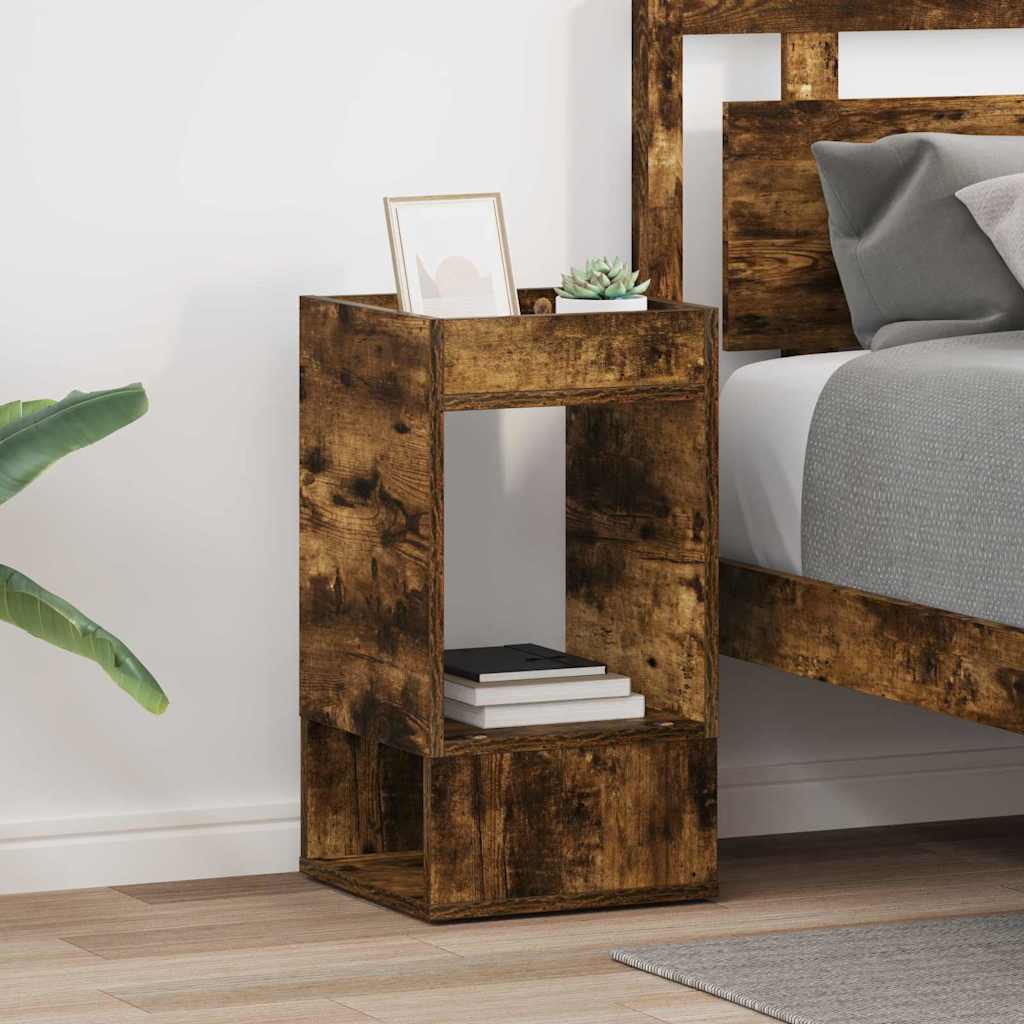 End Table 2 pcs Smoked Oak 30 x 30 x 56 cm Engineered Wood