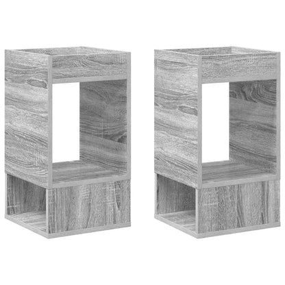 End Table 2 pcs Grey Sonoma 30 x 30 x 56 cm Engineered Wood