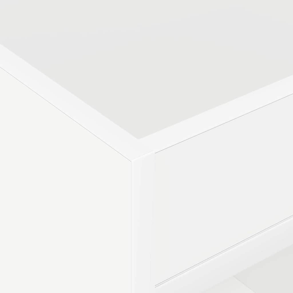 End Table White 40 x 40 x 56 cm Engineered Wood