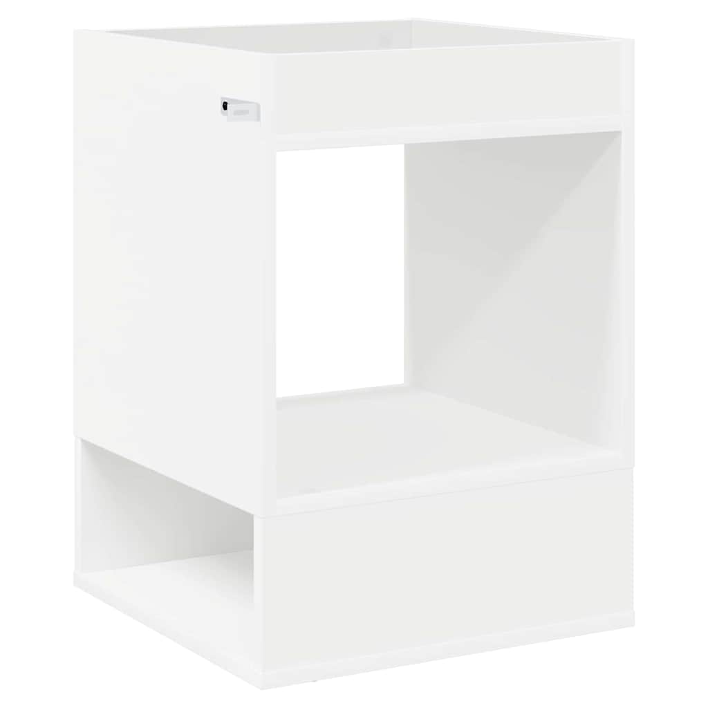 End Table White 40 x 40 x 56 cm Engineered Wood