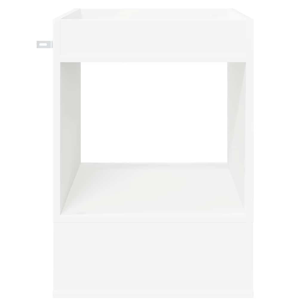 End Table White 40 x 40 x 56 cm Engineered Wood